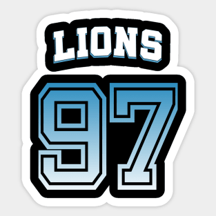 Detroit Lions 97 Sticker